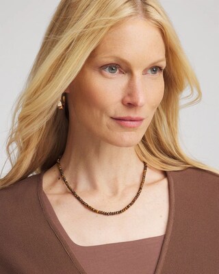 chigo EYE Necklace & pierce チーゴ Zoe Chicco 14k Tiger's Eye Perfume Bottle Necklace | Shopbop